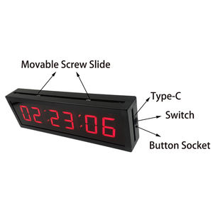 <span class=keywords><strong>Chronomètre</strong></span> numérique portable à affichage double face à <span class=keywords><strong>4</strong></span> chiffres avec télécommande, rechargeable, avec compte à rebours - Product Image 2