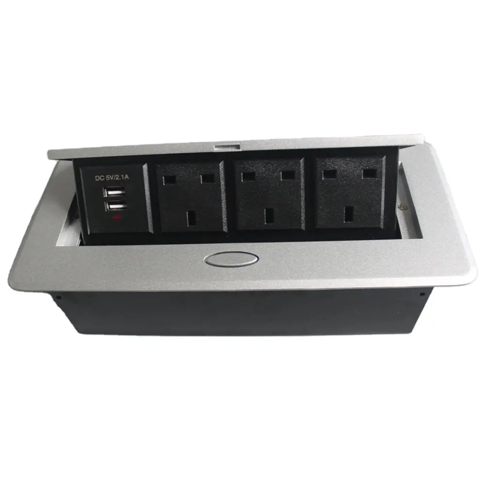 Pop Up Desktop Socket For Kitchen Worktop/ Tabletop Power Outlet With Us Power