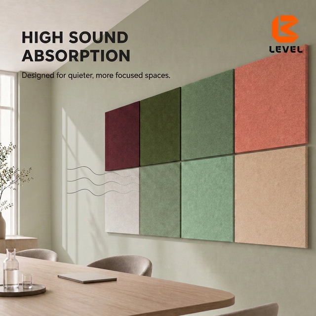 High Density Polyester Acoustic Panel NRC 0.98 PET Acoustic Wall Panels for Acoustic Solution