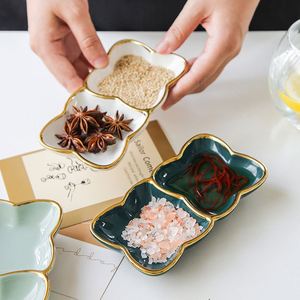 Plato para Salsas de Cerámica Esmaltada de Estilo Japonés Premium con 2/3 Compartimentos - <span class=keywords><strong>Rectangular</strong></span>, Apto para Alimentos, para Hoteles y Restaurantes - Product Image 5