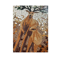 Mosaïques en verre teinté Panda pour la décoration des halls d'hôtels et de restaurants, mosaïques en verre imperméables représentant des animaux pour la peinture murale de métros
