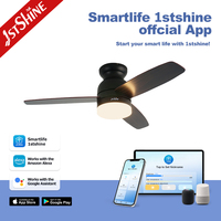 Ventilateur de plafond 1stshine 42 pouces, design moderne, intelligent, efficace, avec moteur DC stable et éclairage LED, vente en gros, assurance qualité