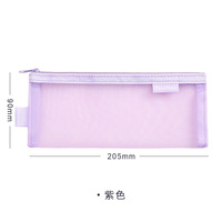Sac à crayons transparent en maille pour étudiants pas cher, personnalisé, haute beauté, rangement, trousse à crayons, papeterie