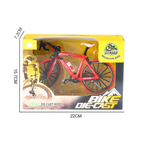 PANDAS-Modèle réduit de vélo en alliage 1:8, jouet de collection en métal durable avec décoration de simulation en plastique pour affichage