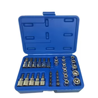 34PCS DR Star Socket Set Drive Star Socket Bit Socket Set Repair ToolSet auto repair wrench Mechanical Tools Set