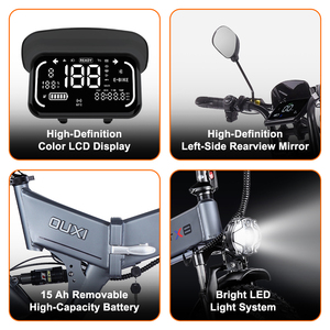 Vélo Électrique Pliant Tout-Terrain OUXI X8 250W 1000W à Suspension Intégrale 48V, Freins à Disque en Acier, pour Adultes, Entrepôt UE - Product Image 2