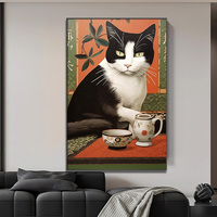 Vente directe d'usine, peinture murale décorative de style japonais, art de dessin animé, décoration de la maison, peinture sur toile pour canapé, mur d'accentuation