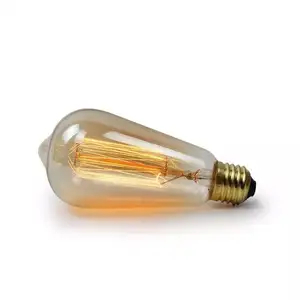 Retro Bulb E27 220V 40W Light Bulb A60 ST58 ST64 T10 T45 T185 G80 G95 Filament Vintage Ampoule Incandescent Spiral Tungsten Lamp