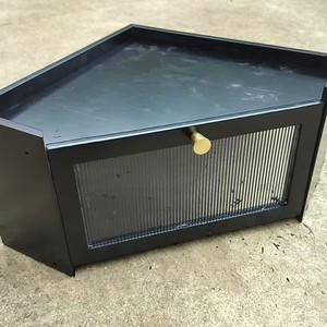 Black Bamboo Angular Bread Box Magnetic Acrylic Door Rectangle <b>Kitchen</b> Storage Freshness Preservation Moisture Proof Food - Product Image 2