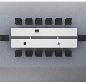 Mesa <span class=keywords><strong>de</strong></span> sala <span class=keywords><strong>de</strong></span> juntas moderna al por mayor con mesa <span class=keywords><strong>de</strong></span> gestión <span class=keywords><strong>de</strong></span> cables para reuniones mesa <span class=keywords><strong>de</strong></span> conferencias 6 lugares - Product Image 5