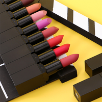 Vente chaude qualité rouge à lèvres mat peut être personnalisé LOGO tube carré velours brume brillant rouge à lèvres durable