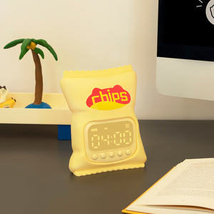 Croustilles de pomme de terre de dessin animé créatif réveil affichage grand écran numérique LED horloge électronique intelligente avec petite <span class=keywords><strong>veilleuse</strong></span> - Product Image 6