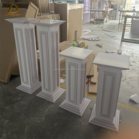 JINDA Nouveau support de présentation pour flûtes à champagne en PVC blanc rond à 4 niveaux, support pour verres à cocktail pour mariage, fête, décoration d'événements