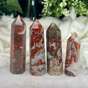 Vente en gros : Tour de cristal naturel, pointe de cristal d'agate argentée, obélisque, pointe de pierre précieuse en vrac pour l'artisanat et la décoration intérieure - Product Image 5