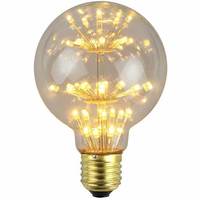 Nouvelle Ampoule LED Effet Feu d'Artifice à Filament Edison Haute Luminosité 2026, Culot B22 A19 G125, Solaire 2200K, Globe, Conforme ROHS EMC FCC E26/E27 ETL