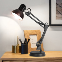 Vente en gros d'usine de lampe de table décorative portable en métal lampe de bureau d'architecte avec bras oscillant