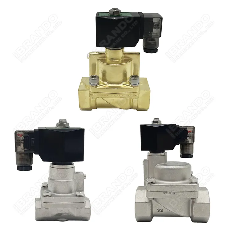 High Pressure Brass Stainless Steel Solenoid Valve For Steam Hot Water High Temperature Liquid 24V 110V 220V