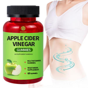 Natural ACV suplemento gomoso suplemento vegetariano para mujeres y hombres no GMO <span class=keywords><strong>B12</strong></span> multivitamínico Vinagre de sidra de manzana gomitas - Product Image 1