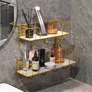 Bathroom Storage Rack 50X30CM Wall Mounted Corner Waterproof Durable Rectangular Shelf For Bathroom - Product Image 1