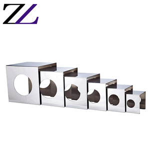 Thép Không Gỉ Cupcake Riser Vuông Vàng Kim Loại Hiển Thị Đứng Bánh Trường Hợp Pastry Thực Phẩm Tráng Miệng Hiển Thị Đứng Buffet Độ Cao - Product Image 4