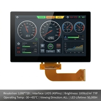 Module LCD TFT 9 pouces 1280x720 LVDS 40 broches 800 cd/m² -30~85°C large plage de température RTP IPS rétroéclairage LED à bords lumineux pour affichage