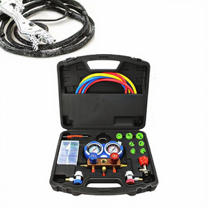 XAIMC <strong>HVAC</strong> Auto Pressure Measuring Instrument R134A Refrigeration Manifold Gauge Set AC Brass A/C Refrigeration Vehicle <strong>Tools</strong> - Product Image 2