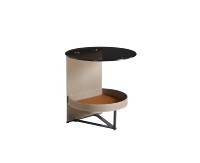 Table d'appoint en cuir minimaliste moderne Petite table basse et table de chevet pour chambre ou balcon pour villa ou hôtel