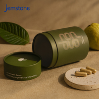 Emballage de boîte cylindrique en carton kraft de qualité alimentaire recyclable avec logo personnalisé, pour pilules, capsules, compléments alimentaires, tubes en papier pour vitamines