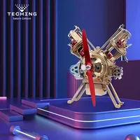 Saturn Culture Alloy V2 Twin Cylinder Engine Assembly Model Toy pour kits de robotique