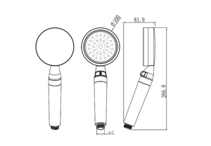 Ensemble <span class=keywords><strong>de</strong></span> <span class=keywords><strong>douche</strong></span> thermostatique anti-brûlure avec filtre à eau, en acier inoxydable chromé, double mode 3 modes, écologique, céramique - Product Image 3