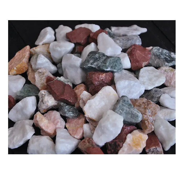 Natural gravel garden cobble mixed color pebble stone