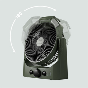 Ventilador de Mesa Elétrico Mini com Luz LED Recarregável de 8 Polegadas e 20000mAh, Função de Temporizador e Ventilação Ajustável - Product Image 5