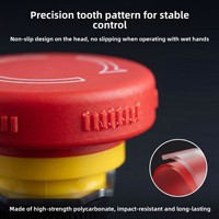 Tombol Stop Darurat Sakelar Tekan 16mm/22mm Cincin Peringatan 1no1nc Tombol Tekan Tahan Air Kontrol Lift dengan Penutup