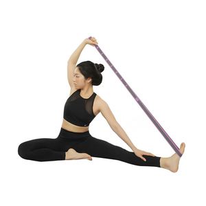 Low MOQ Fitness Exercise Resistance Bands Ballet Yoga Nylon Stretch Strap Band with 8 Loops - Product Image 6