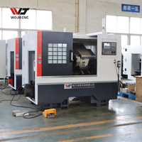 Tour à lit incliné CNC WOJIE TCK46A de haute précision certifié CE, mandrin de 8 pouces, 3500 tr/min
