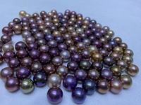 3A 10-14mm naturel rose violet perles en vrac vraies perles de perle Edison pour la fabrication de bijoux