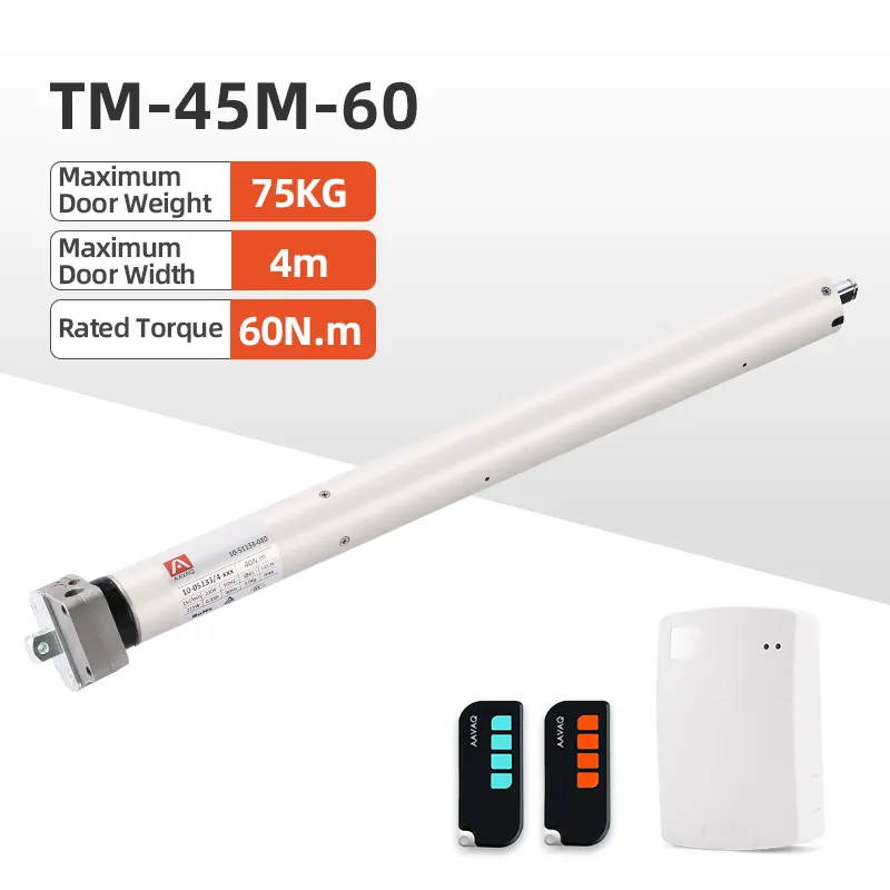 AAVAQ TM-45M 60N AC 45มิลลิเมตรเส้นผ่าศูนย์กลางท่อมอเตอร์ประตูโรงรถส่วนกลิ้งประตูมอเตอร์