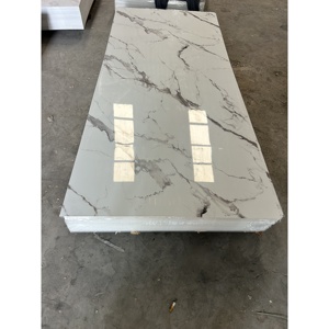 Lastra in PVC effetto marmo UV1220*2440*2.5mm, alta lucentezza, garanzia 3 anni, impermeabile, moderna, per pareti di bagno e <span class=keywords><strong>cucina</strong></span>. - Product Image 2
