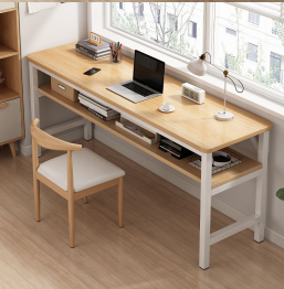 Banco <span class=keywords><strong>de</strong></span> trabajo <span class=keywords><strong>de</strong></span> mesa larga simple, escritorio <span class=keywords><strong>de</strong></span> ordenador estrecho montado en la pared para dormitorio <span class=keywords><strong>de</strong></span> niñas o habitación <span class=keywords><strong>de</strong></span> <span class=keywords><strong>alquiler</strong></span> para estudiantes, uso en el hogar y la Oficina - Product Image 4