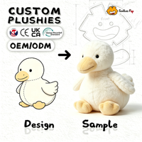 Peluche de canard de dessin animé personnalisée de haute qualité CE CPC, jouet en peluche personnalisé pour la promotion, faible MOQ