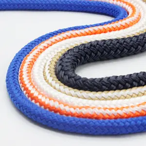 Factory supplier 3/8inch dock line nylon marine rope double braid dock line for boat
