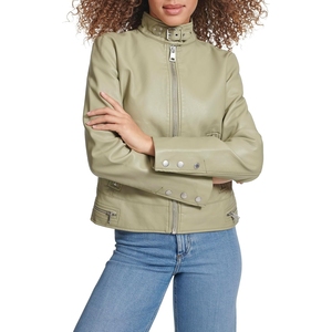 European Style Women's Motorbike <b>Racer</b> <b>Jacket</b> Crocheted Quilted Prime Protection Breathable Winter Genuine Leather - Product Image 3