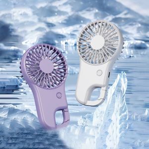 LOGO Customize Electric Portable USB Rechargeable Battery Handheld Mini Fan <b>Hook</b> 3-Speed Foldable Box Design Car Outdoor Use - Product Image 3