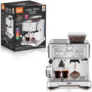 Macchina per Espresso Professionale <span class=keywords><strong>con</strong></span> Schermo Touch, <span class=keywords><strong>Macinacaffè</strong></span> Elettrico, <span class=keywords><strong>Caffettiera</strong></span> per Casa e Hotel, 20 Bar - Product Image 1