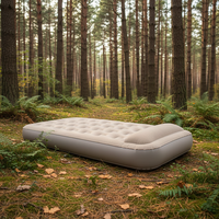 Matras Kemah tiup portabel PVC buatan pabrik dengan pompa udara listrik bawaan untuk mendaki & piknik di luar ruangan