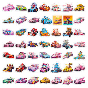 100 Calcomanías Divertidas y Lindas de Autos de Carreras de Dibujos Animados para Niños, Regalo, Hoja de Calcomanías <span class=keywords><strong>JDM</strong></span> de Moda - Product Image 3