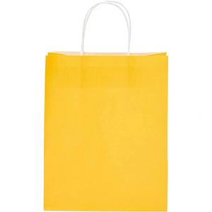 Sacs cadeaux moyens avec poignées pour anniversaire, Noël, mariage, Thanksgiving, shopping, sacs en papier kraft écologiques - Product Image 2