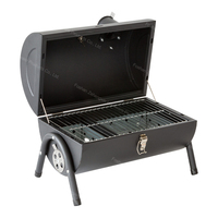 Barbecue portable miniature OEM personnalisé avec poignée en bois et grille chromée pour camping, pique-nique et balcon