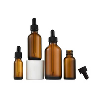 15ml 30ml 60ml 120ml 240ml Botol Silinder Boston Kaca Amber Ramah Lingkungan dengan Pipet untuk Kemasan Kosmetik, Minyak Esensial, dan Serum