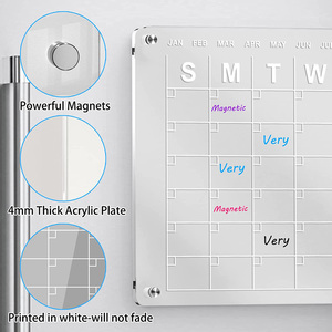 Daily Monthly Weekly Custom Acrylic <b>Calendar</b> <b>Board</b> for Fridge Magnetic Dry Erase Whiteboard - Product Image 5